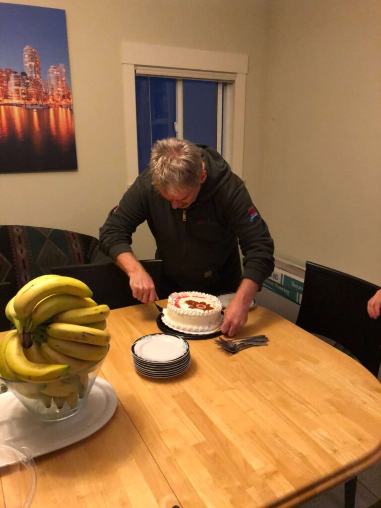 Cutting a cake at Place of Refuge